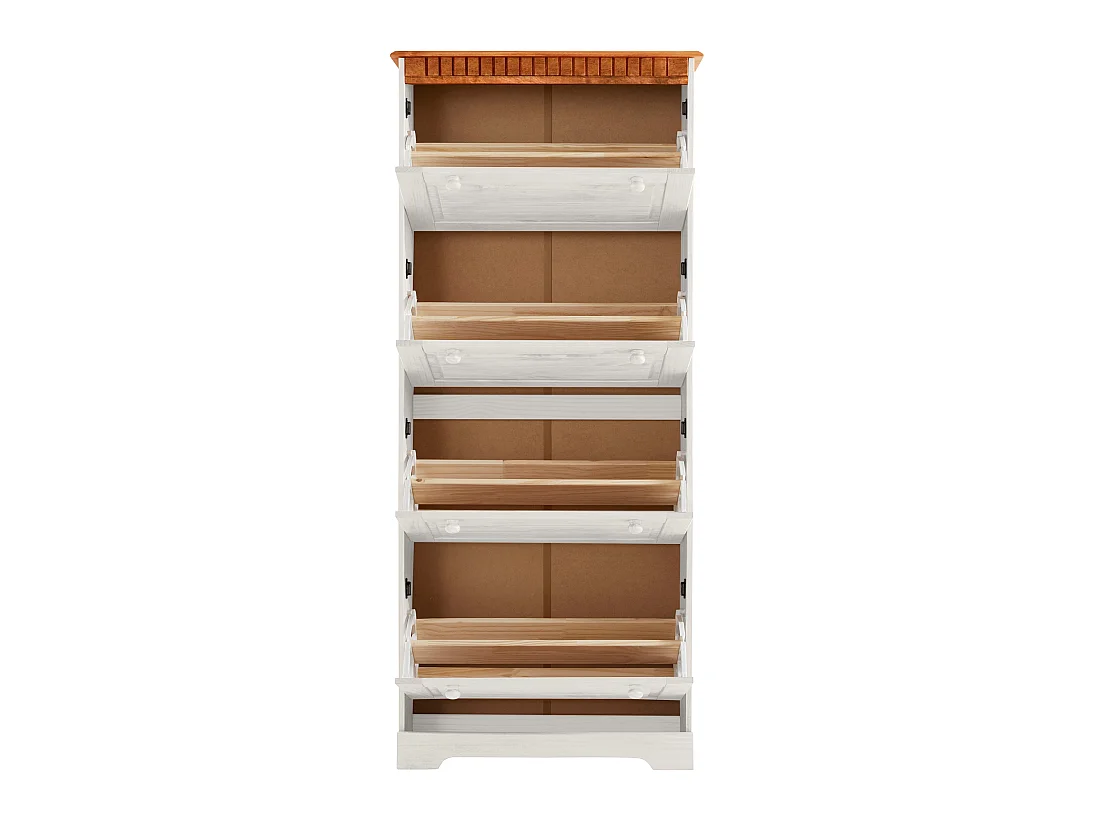 Lisa | Schoenenkist met 4 Flappen Wit