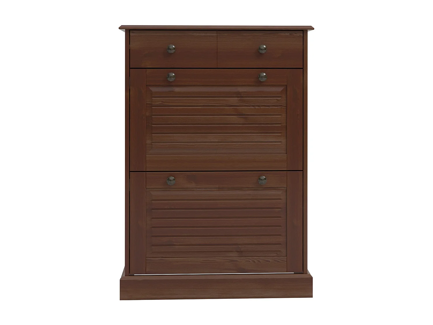 Mille | Zapatera con 2 puertas abatibles 1 cajón en marrón pino