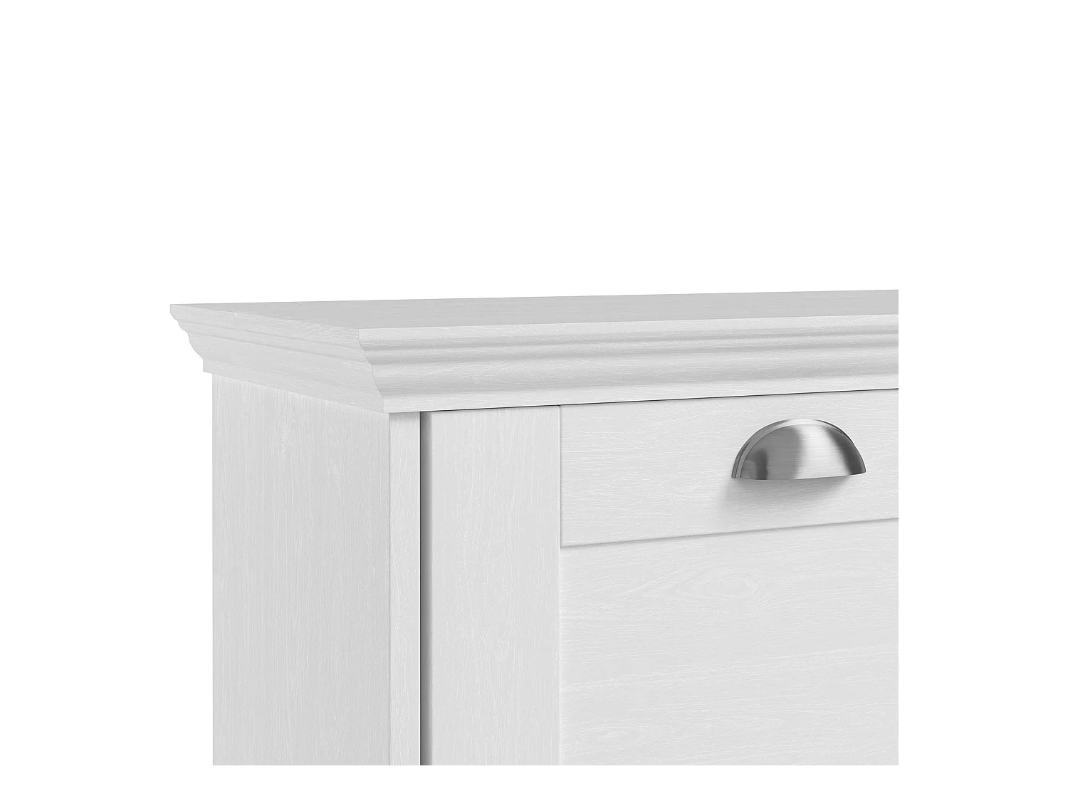 Motala | Schoenenopberger met 3 klepdeuren in houtlook wit