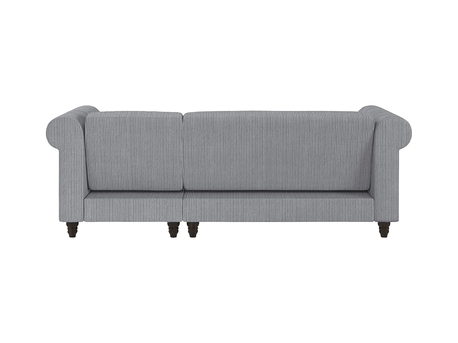 Felix II | Divano letto 3 posti con chaise longue in tessuto grigio