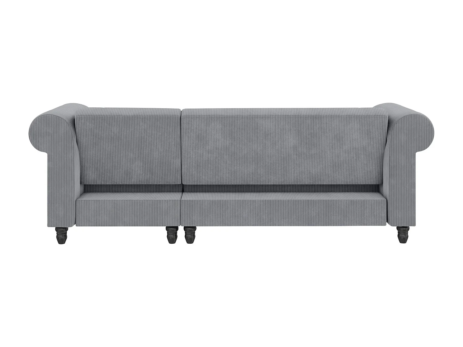 Felix II | Canapé-lit 3 places avec chaise longue en tissu gris