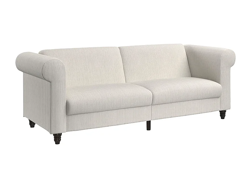 3-zits slaapbank in crèmekleurige stof