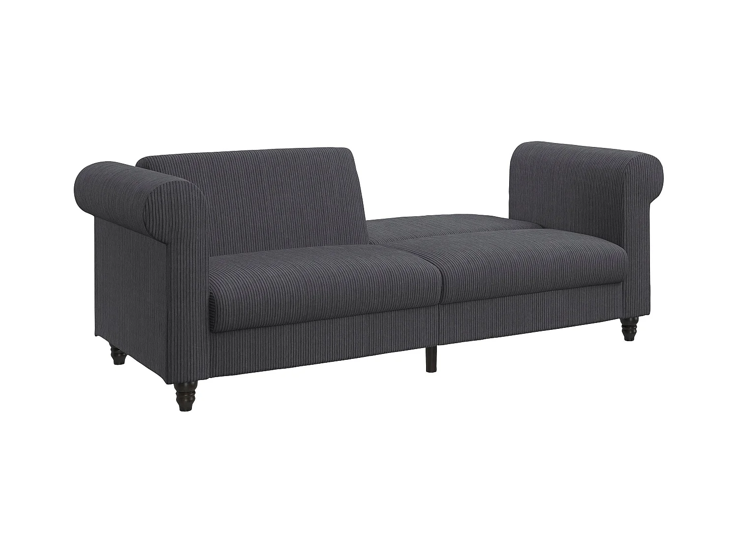 Felix II | Divano letto 3 posti in tessuto antracite