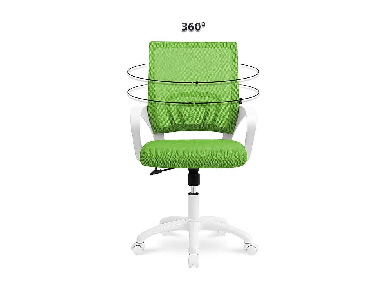 Sedia da ufficio ergonomica girevole verde – Happy