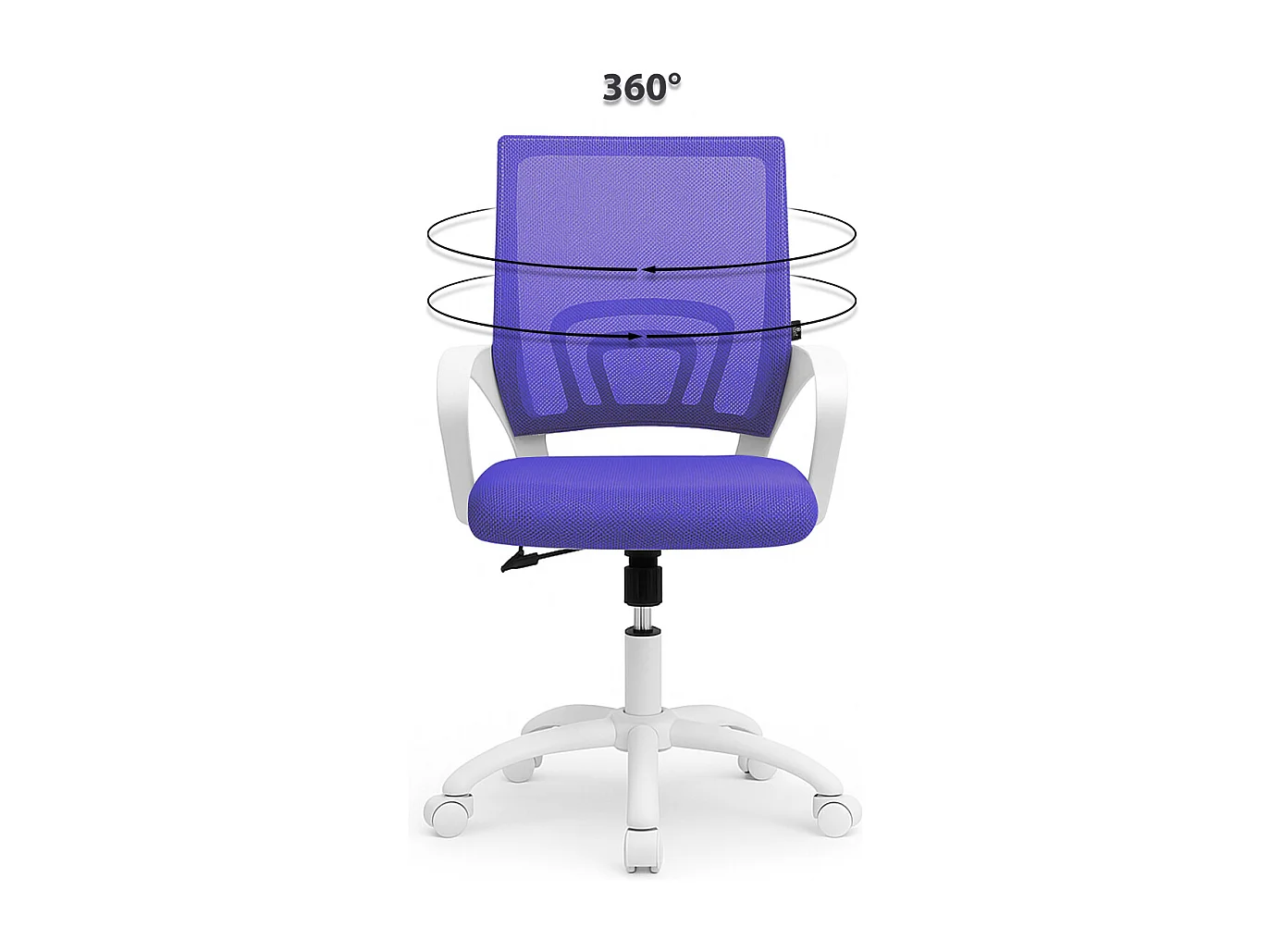 Sedia da ufficio ergonomica girevole viola – Happy