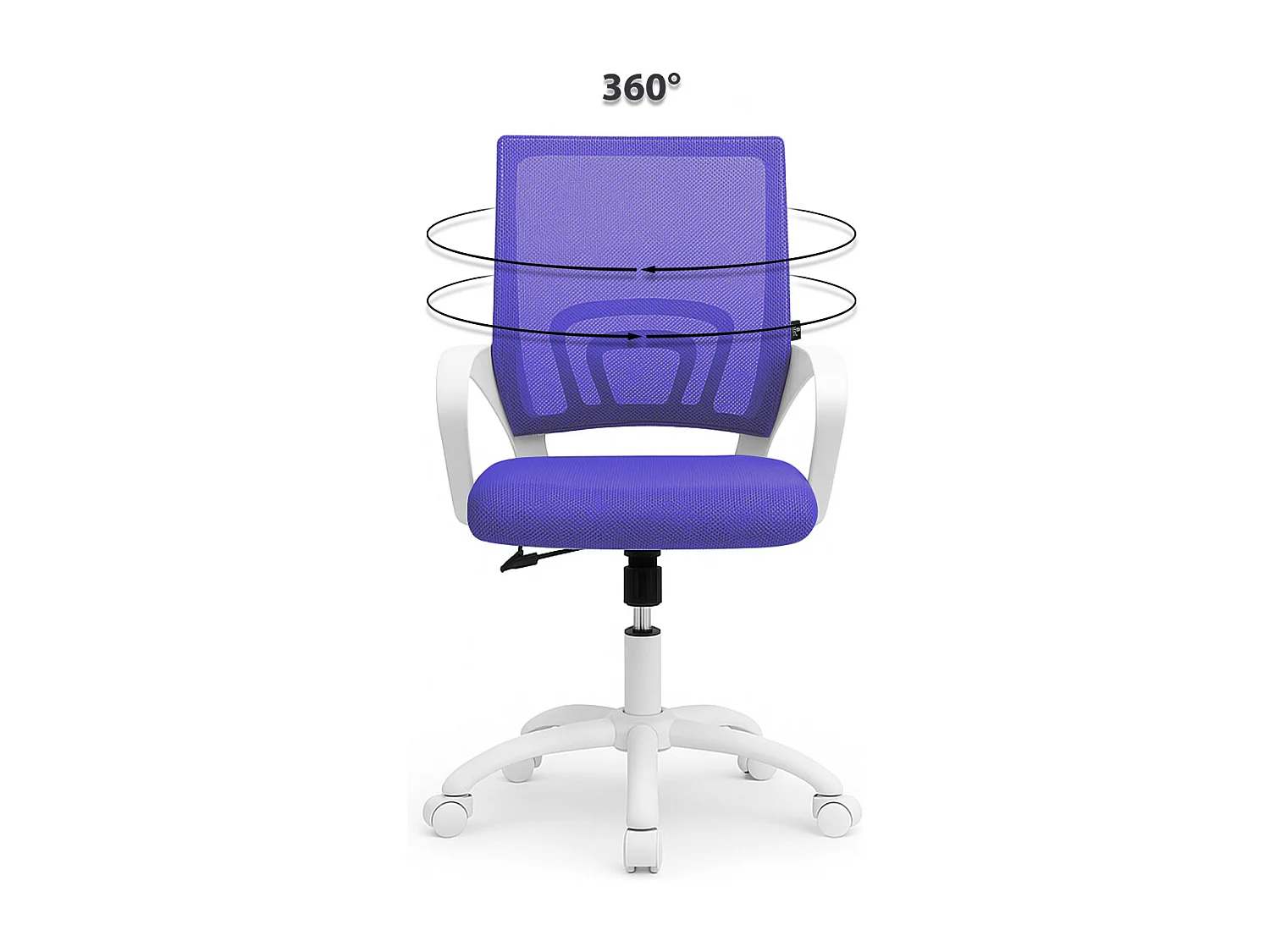 Sedia da ufficio ergonomica girevole viola – Happy