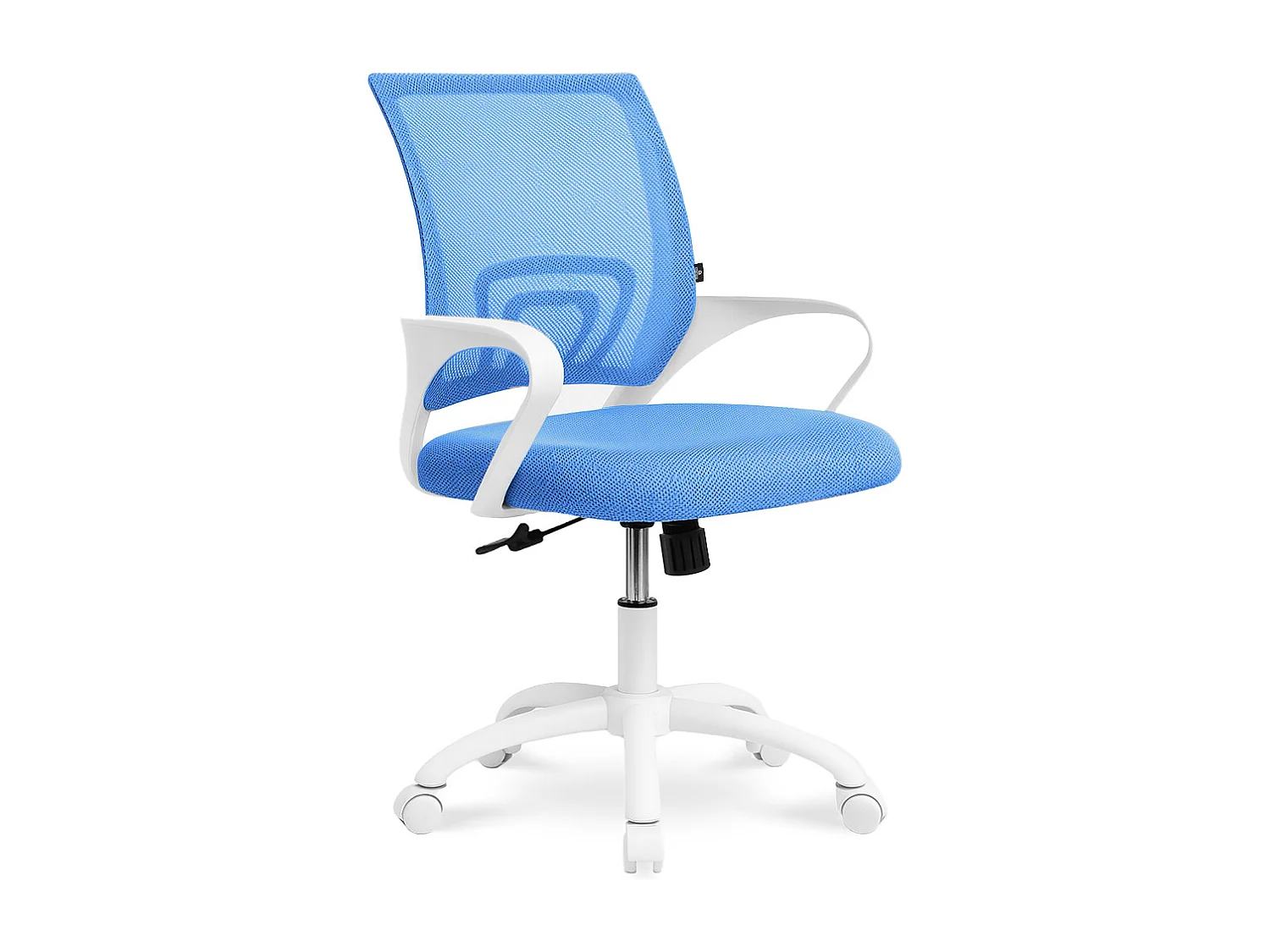 Sedia da ufficio ergonomica girevole azzurra – Happy