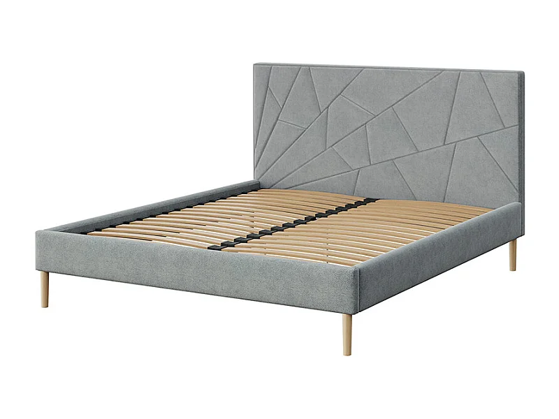 Mesonica Alano Bed, geometrisch grijs, 180x200