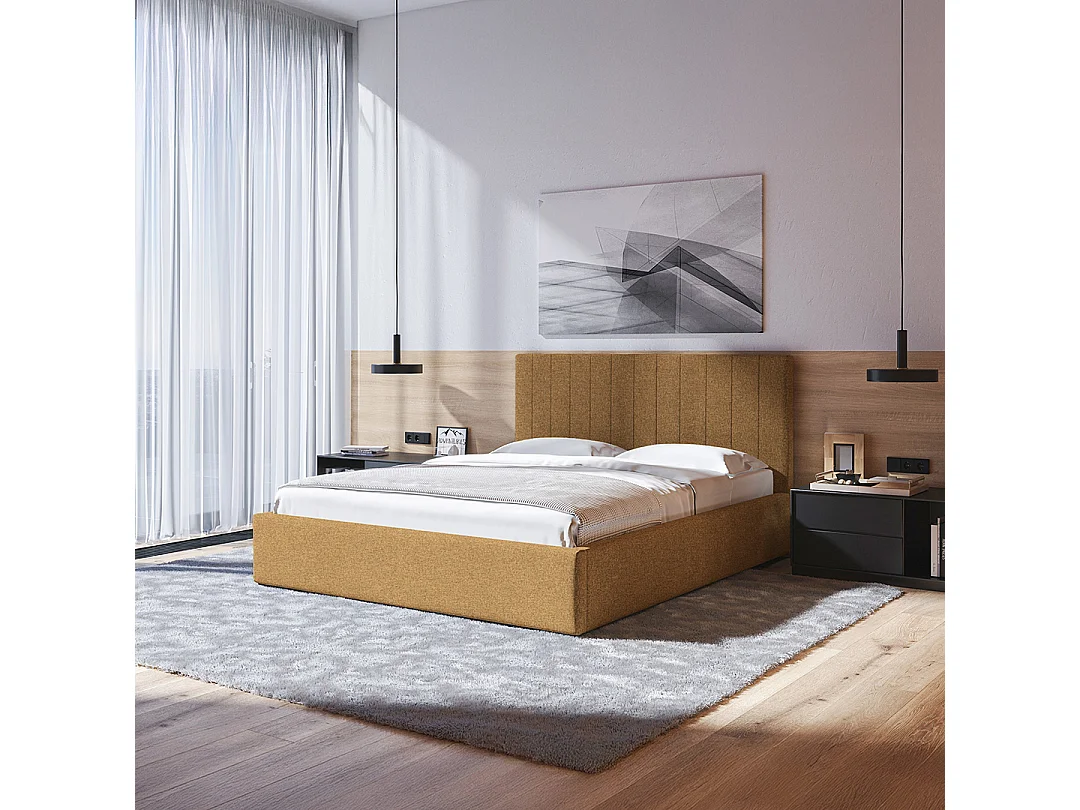 Lit Mesonica Bufo, rayures miel 140x200