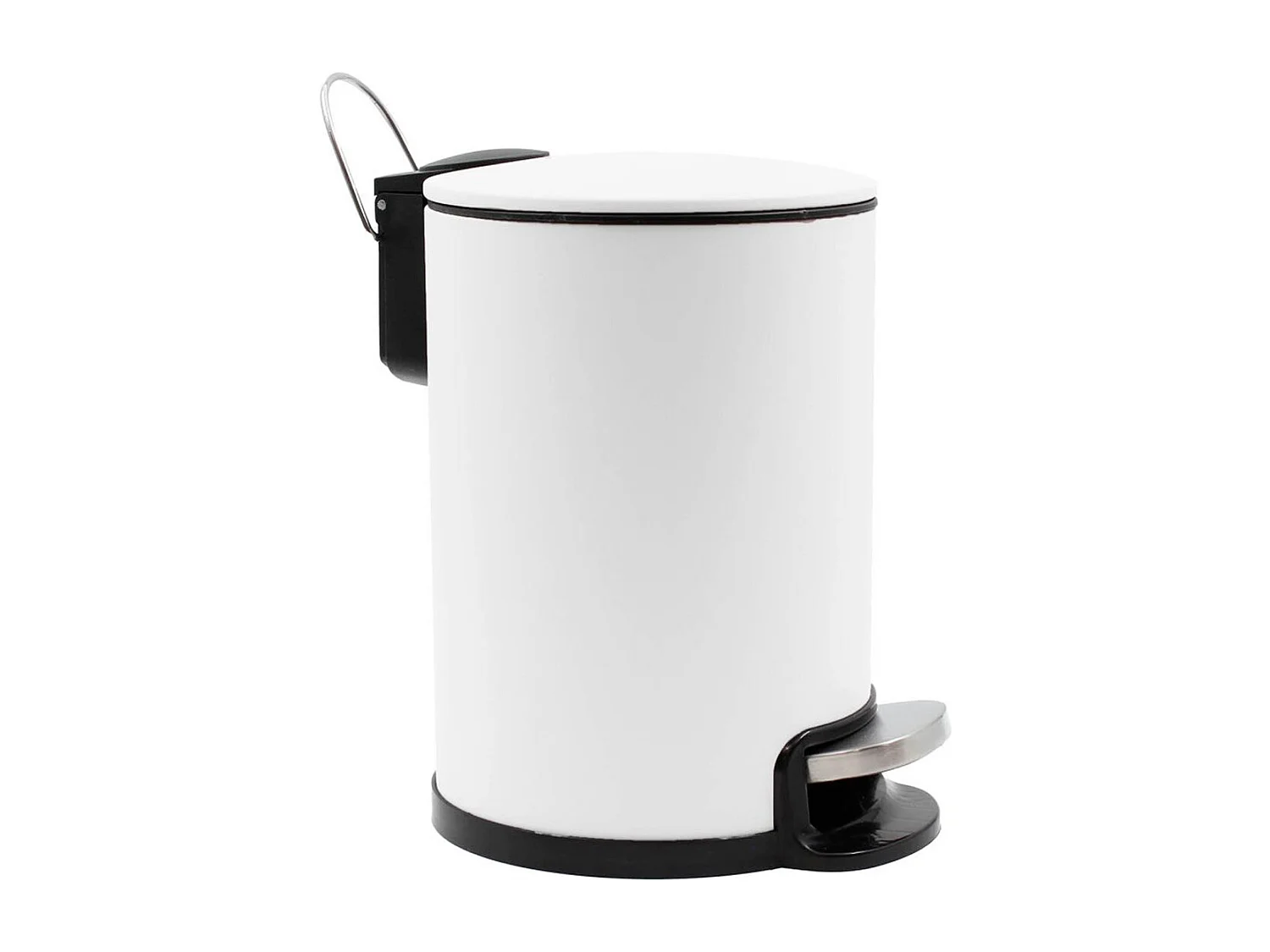 Poubelle de Salle de Bain en Métal "Metaline" 3L Blanc