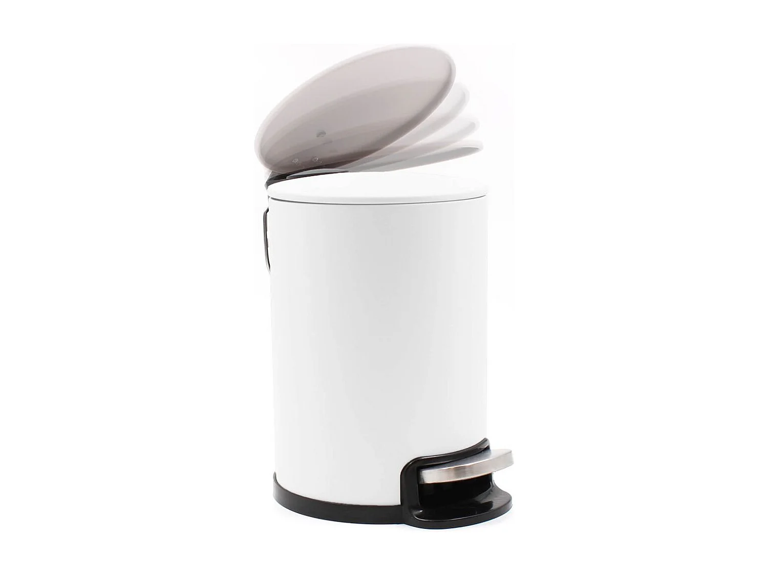 Poubelle de Salle de Bain en Métal "Metaline" 3L Blanc