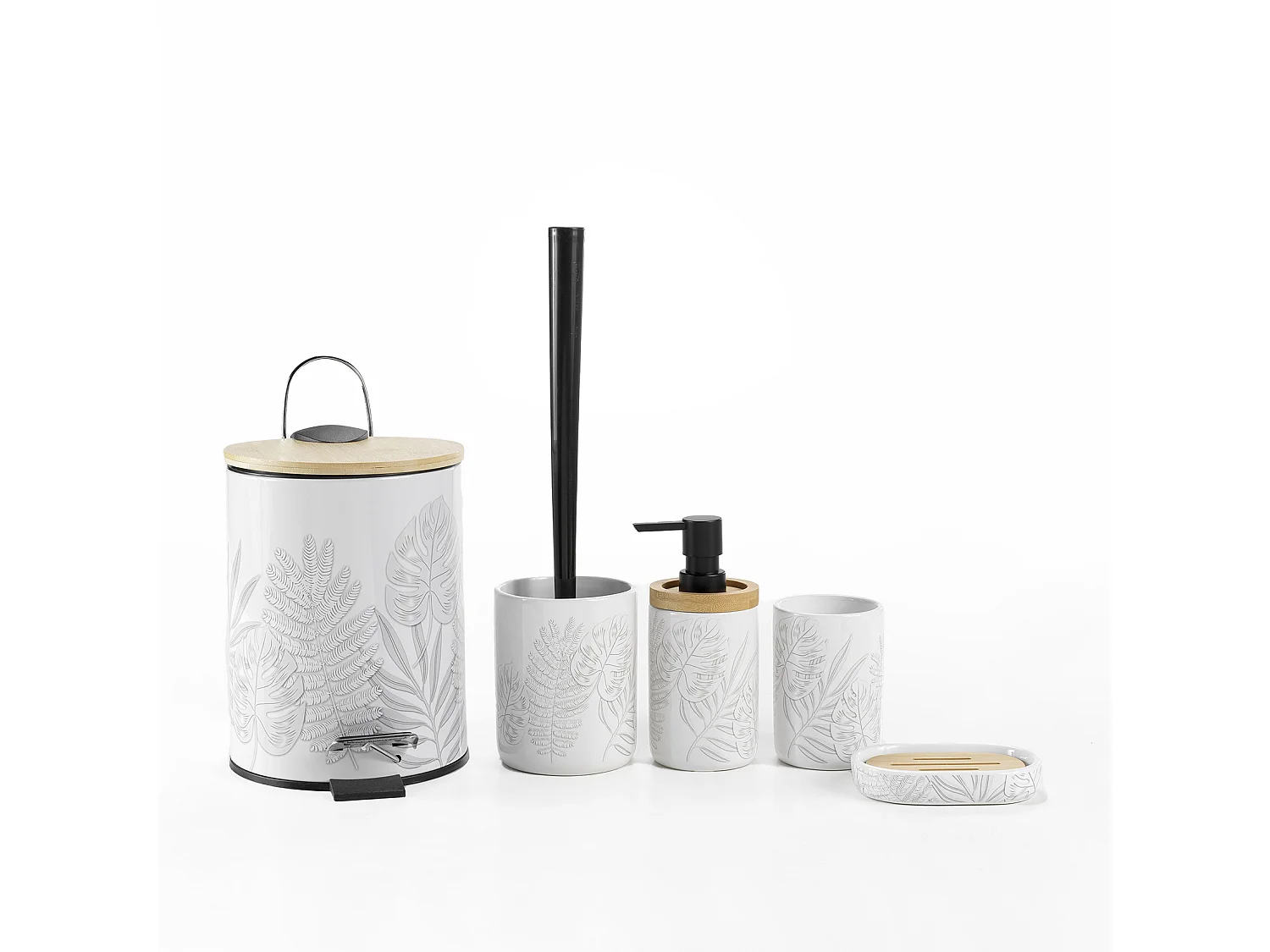 Poubelle à Pédale Imprimé "Amber" 3L Gris