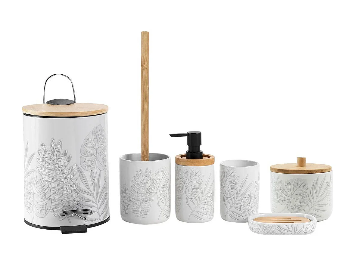 Poubelle à Pédale Imprimé "Amber" 3L Gris