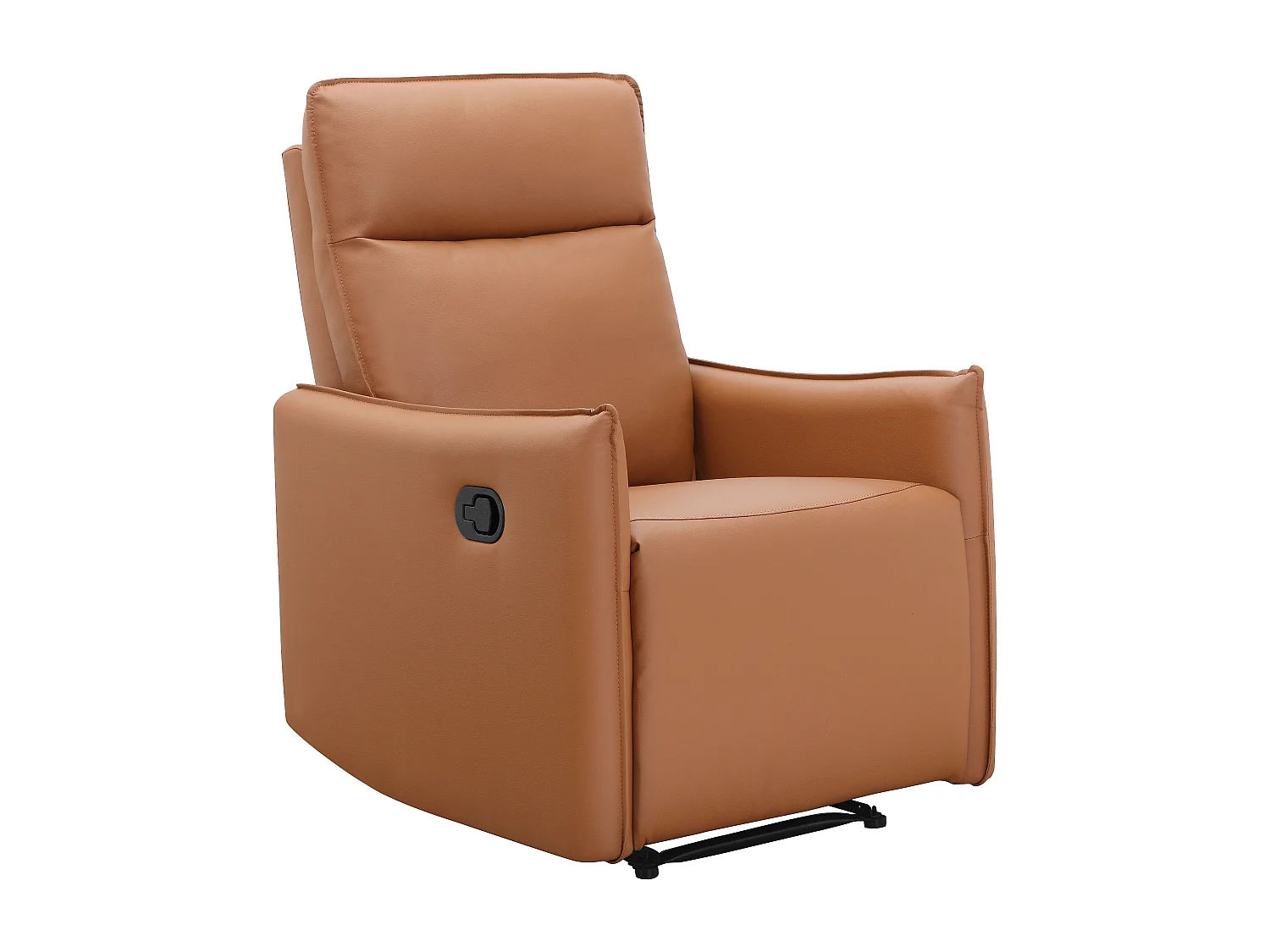Lugo | Fauteuil inclinable à fonction manuelle en PU de couleur cognac
