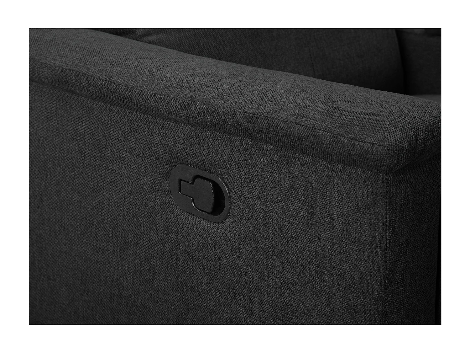 Lund | Fauteuil inclinable double avec fonction manuelle en tissu anthracite