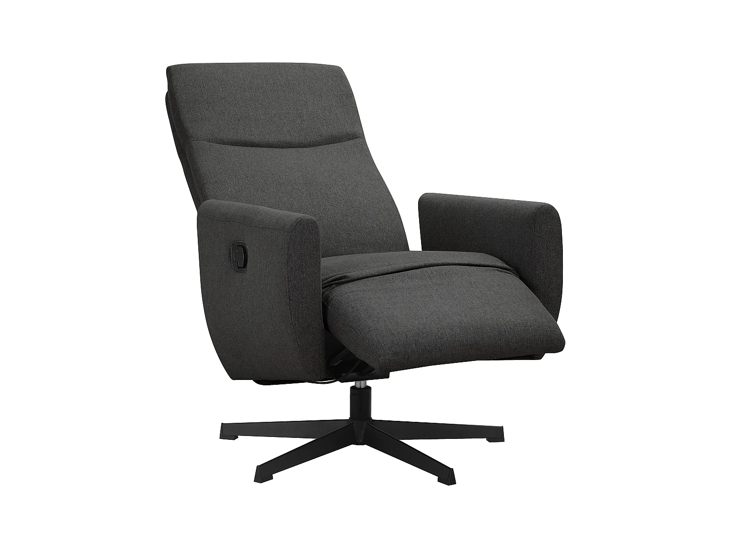 Kilvo | Relaxfauteuil met handmatige en draaifunctie in antraciet stof