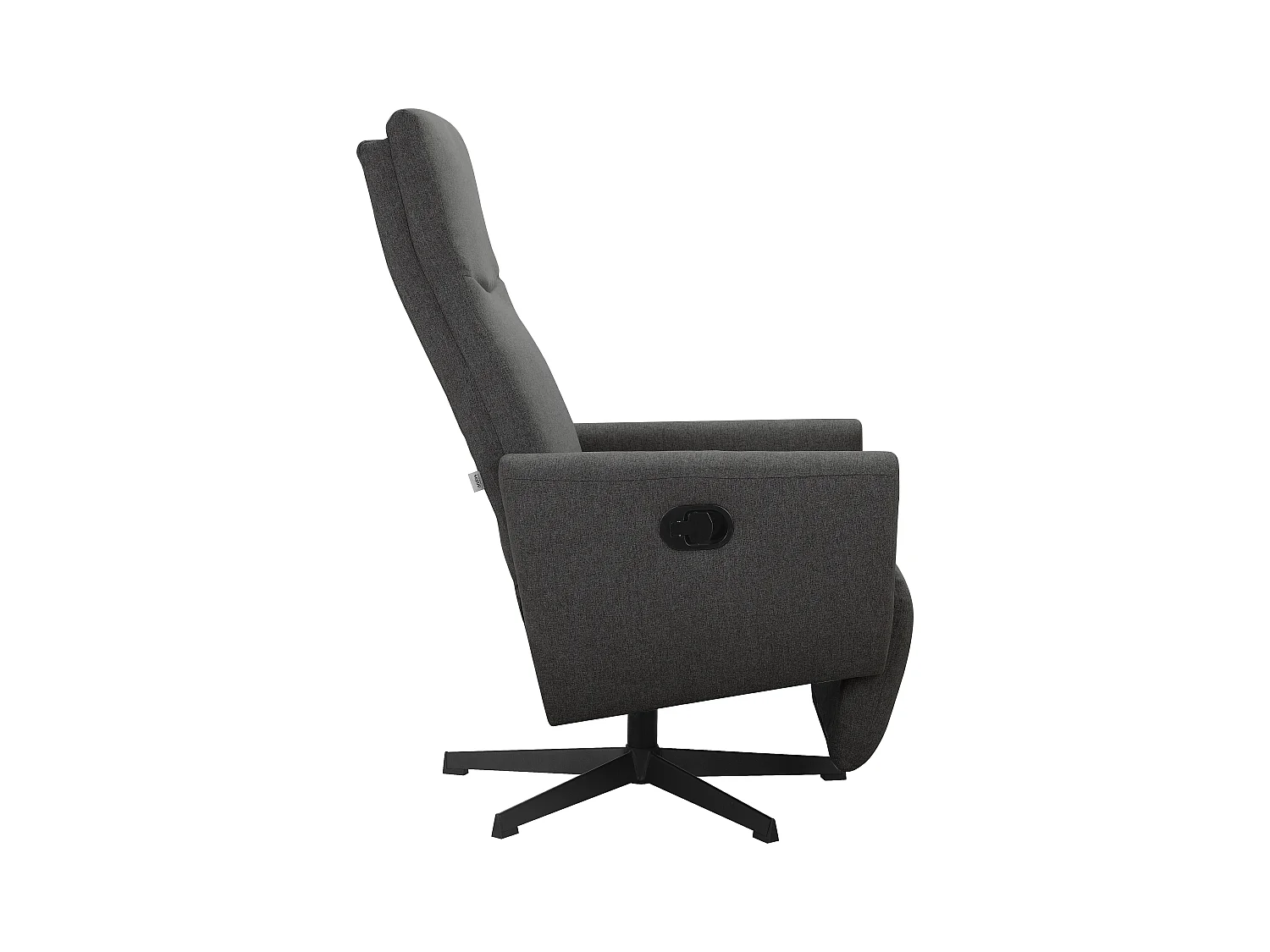 Kilvo | Relaxfauteuil met handmatige en draaifunctie in antraciet stof