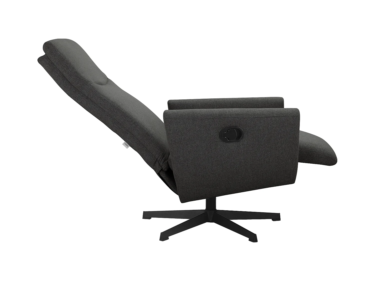 Kilvo | Relaxfauteuil met handmatige en draaifunctie in antraciet stof