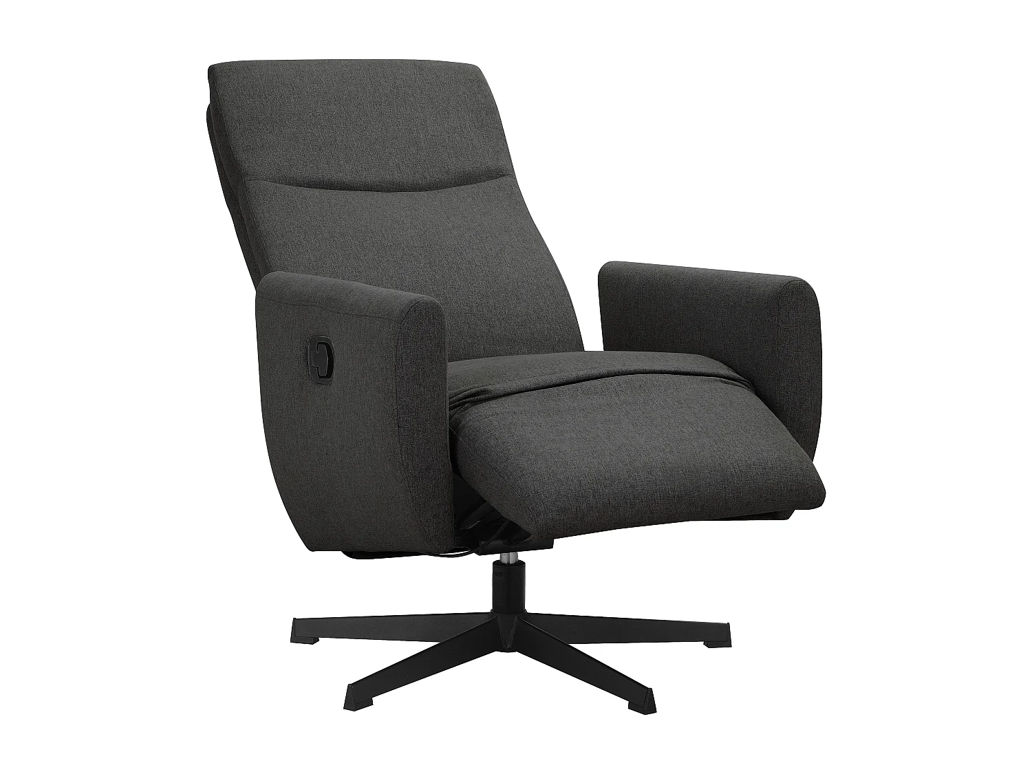 Kilvo | Fauteuil inclinable avec fonction manuelle et pivotante en tissu anthracite