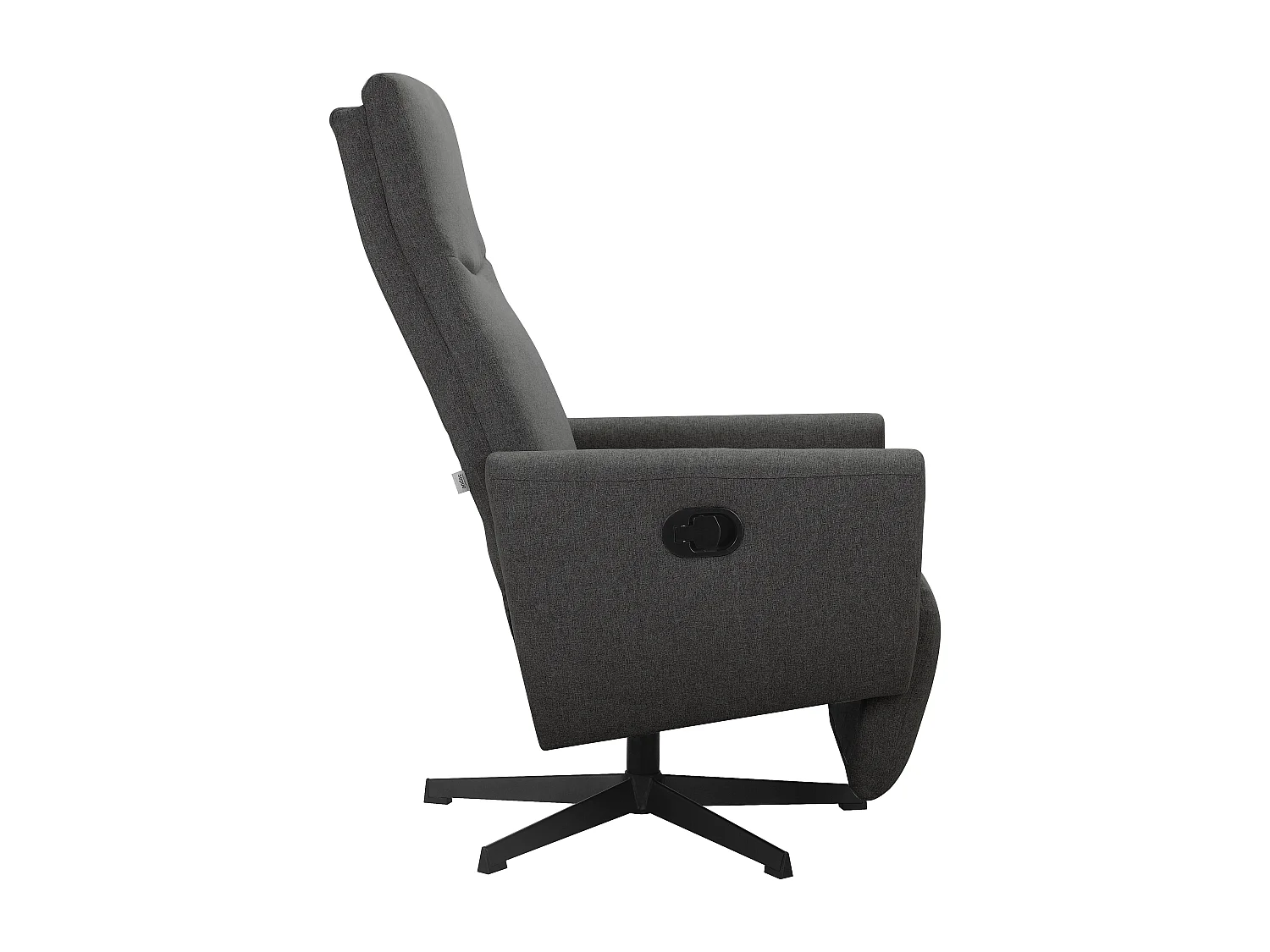 Kilvo | Fauteuil inclinable avec fonction manuelle et pivotante en tissu anthracite