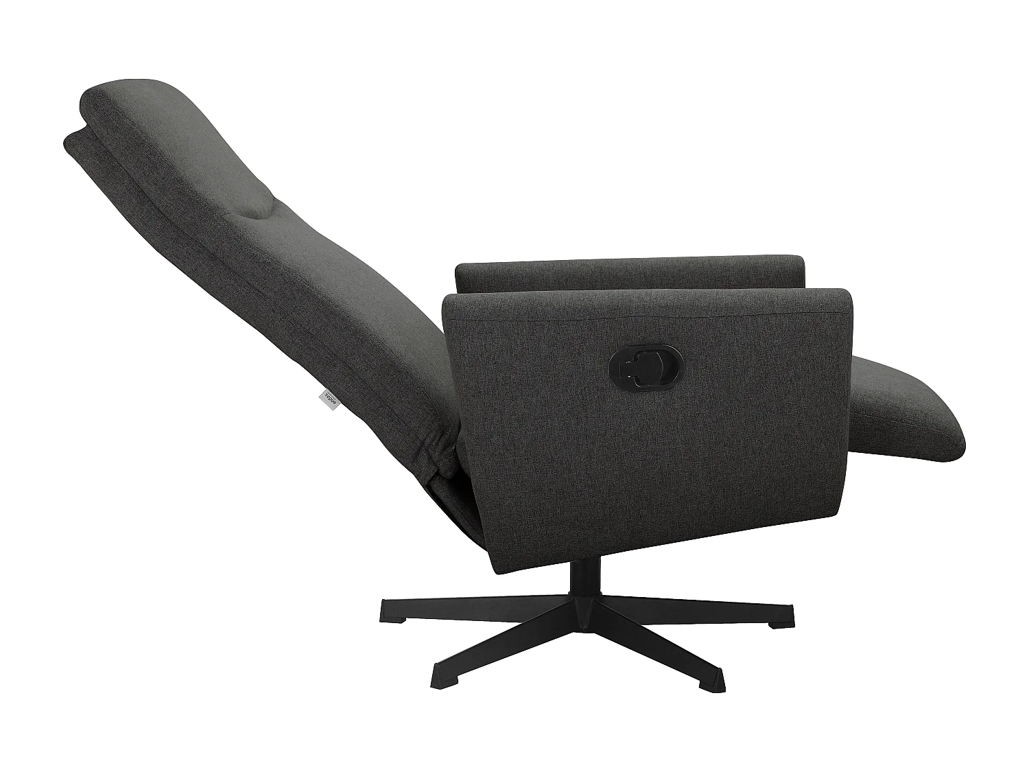 Kilvo | Fauteuil inclinable avec fonction manuelle et pivotante en tissu anthracite