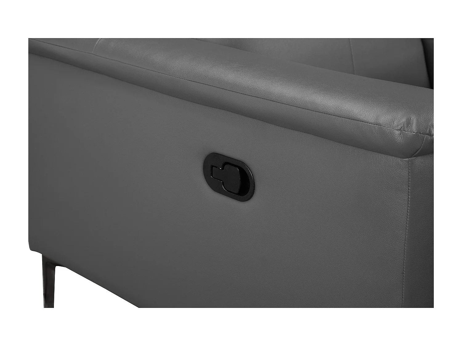 Lund | Fauteuil inclinable double avec fonction manuelle en PU gris