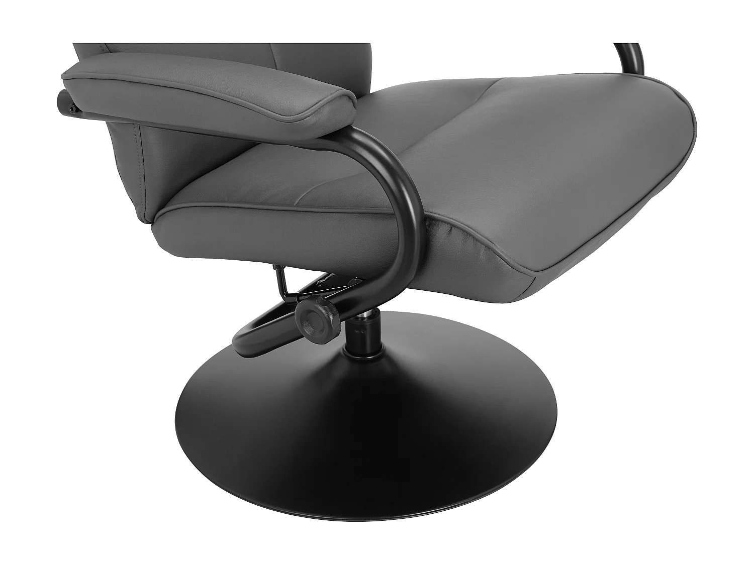 Istad | Relaxfauteuil+Kruk Grijs PU