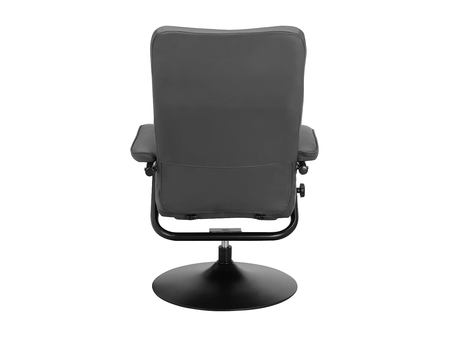 Istad | Fauteuil inclinable+tabouret Gris PU