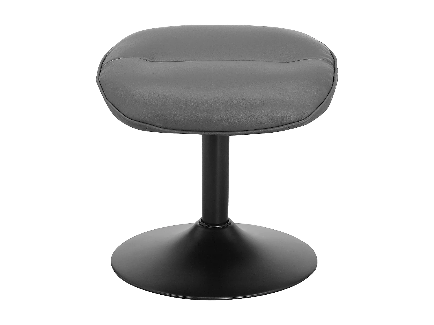 Istad | Fauteuil inclinable+tabouret Gris PU