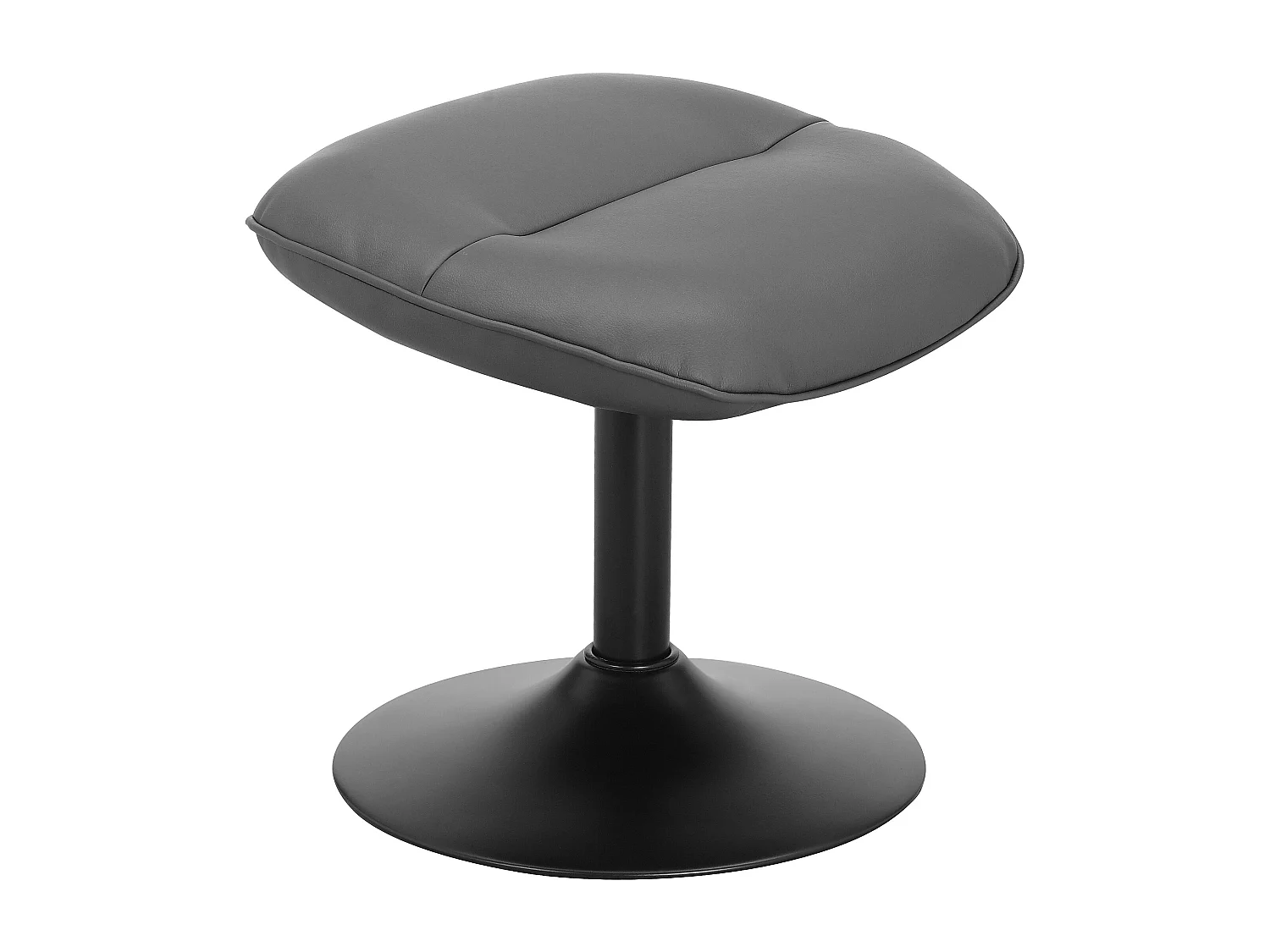 Istad | Fauteuil inclinable+tabouret Gris PU