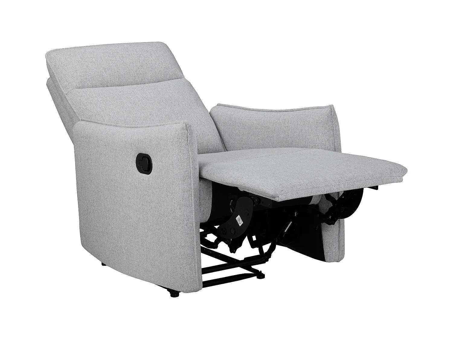 Lugo | Relaxfauteuil met handmatige functie in stof lichtgrijs