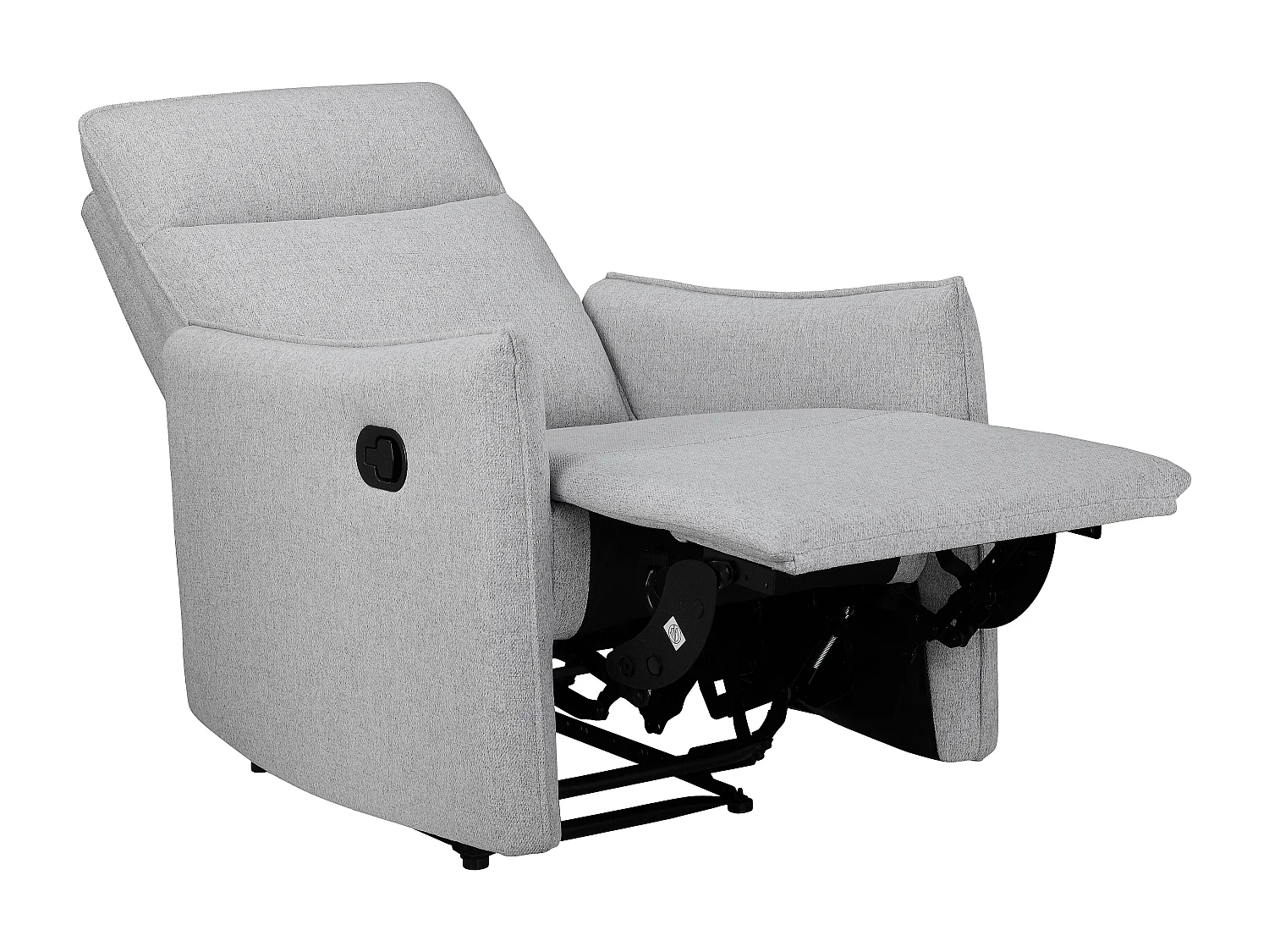 Lugo | Fauteuil inclinable à fonction manuelle en tissu gris clair