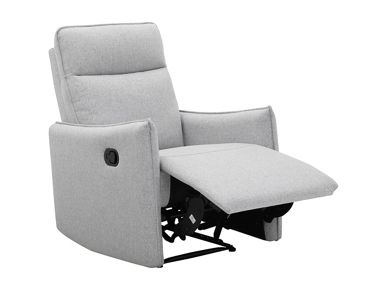 Lugo | Fauteuil inclinable à fonction manuelle en tissu gris clair
