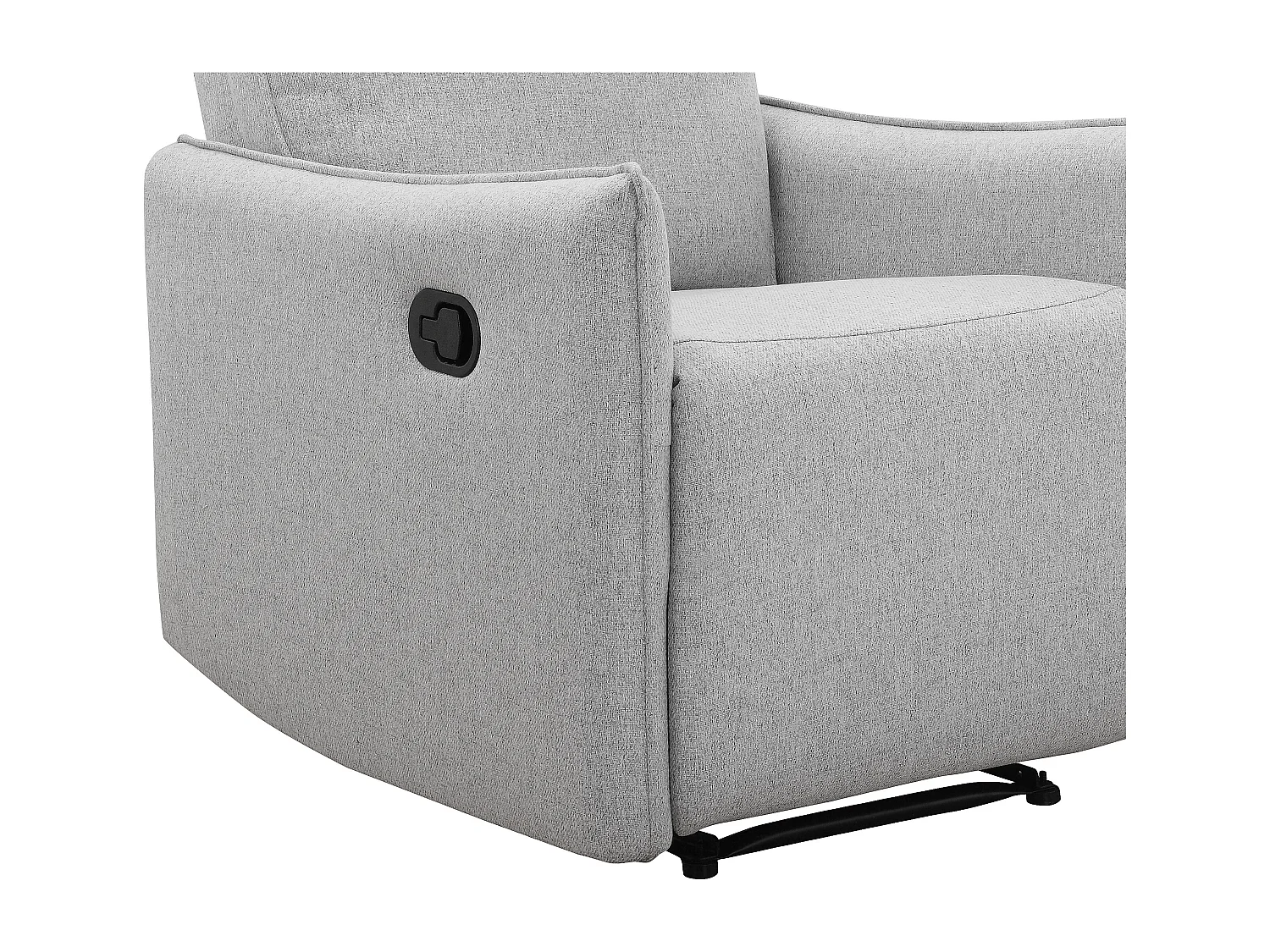 Lugo | Fauteuil inclinable à fonction manuelle en tissu gris clair