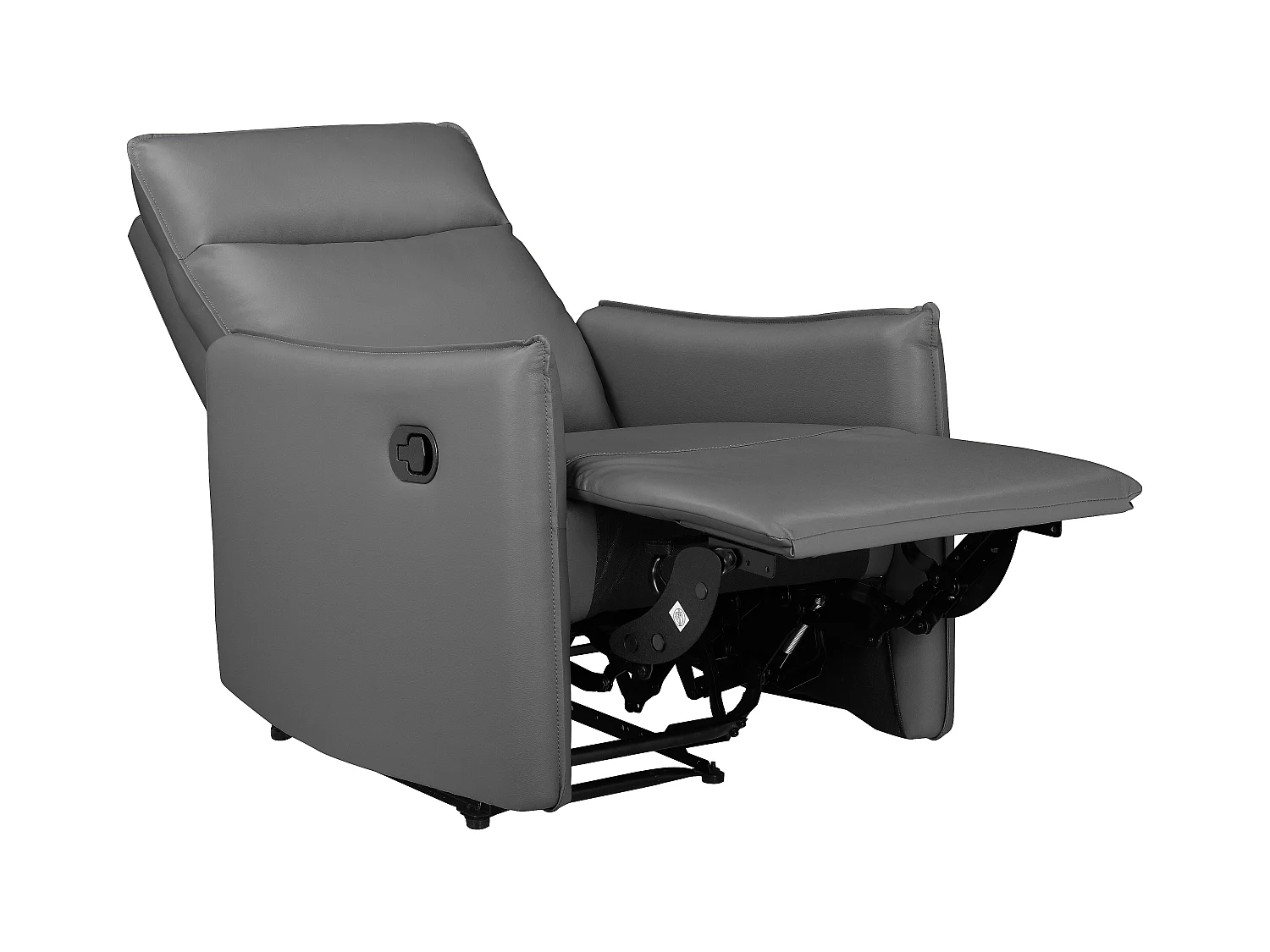 Lugo | Relaxfauteuil met handmatige functie in PU grijs