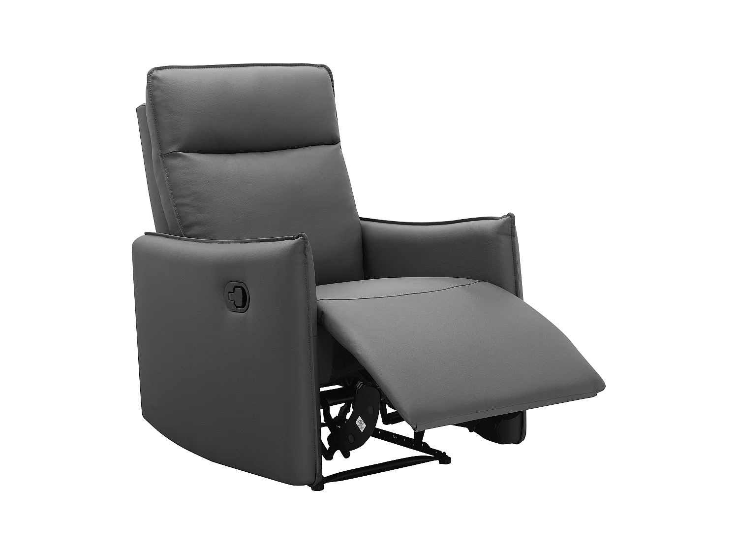 Lugo | Relaxfauteuil met handmatige functie in PU grijs