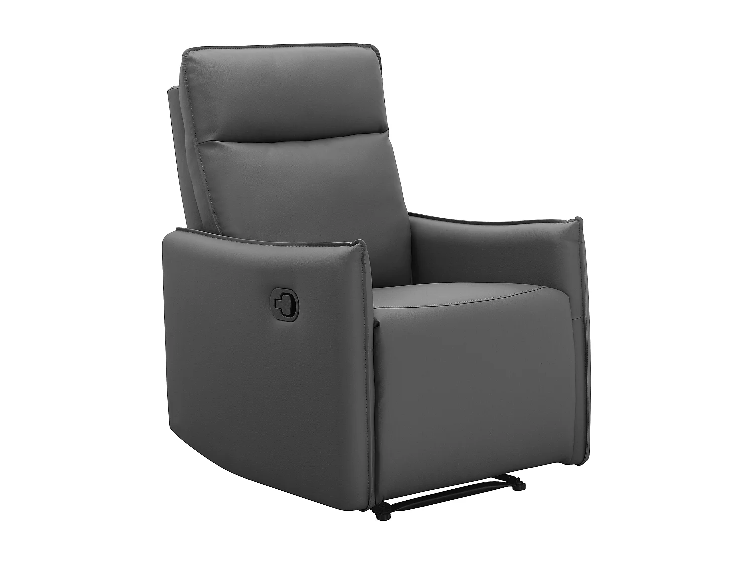 Lugo | Relaxfauteuil met handmatige functie in PU grijs