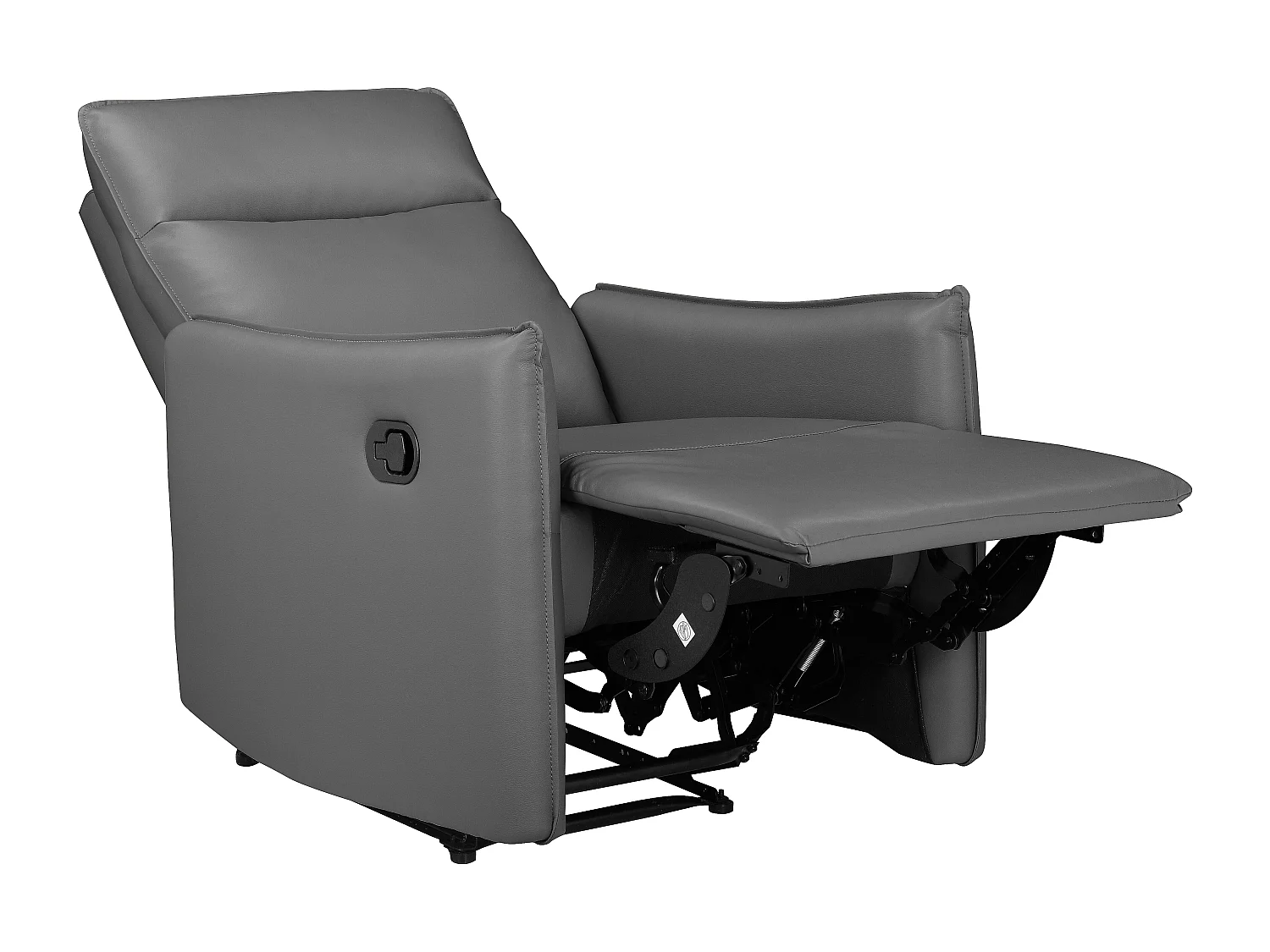 Lugo | Relaxfauteuil met handmatige functie in PU grijs