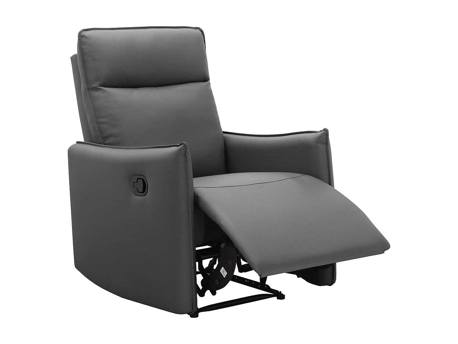 Lugo | Relaxfauteuil met handmatige functie in PU grijs