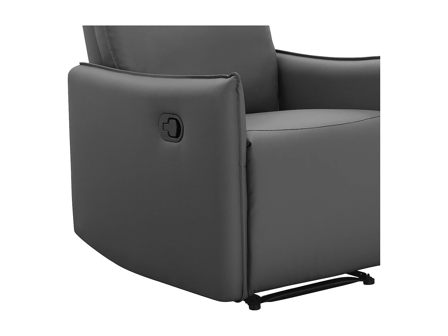 Lugo | Poltrona reclinabile con funzione manuale in PU grigio