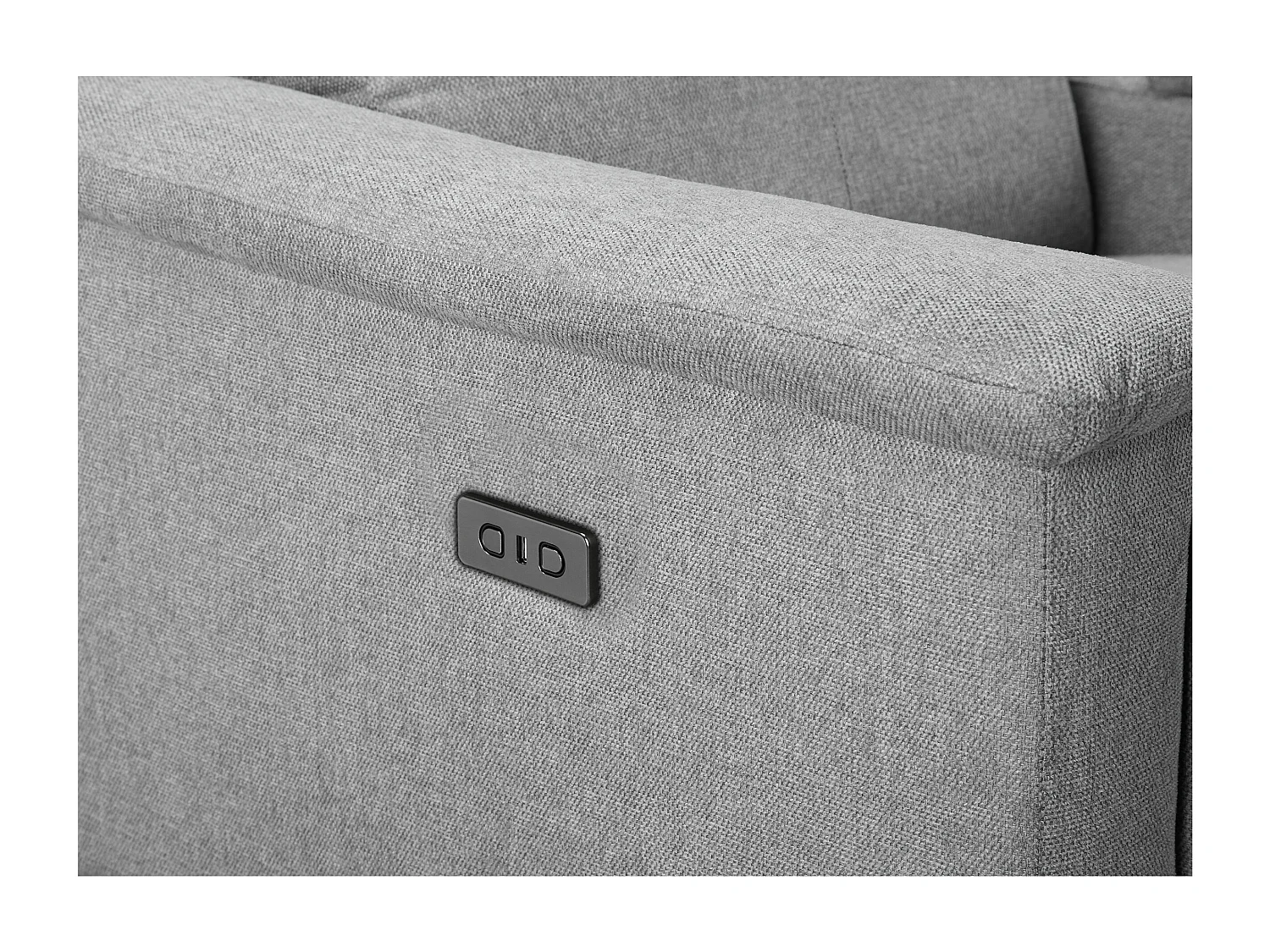 Lund-Tweevoudige relaxfauteuil met elektrische functie in stof lichtgrijs