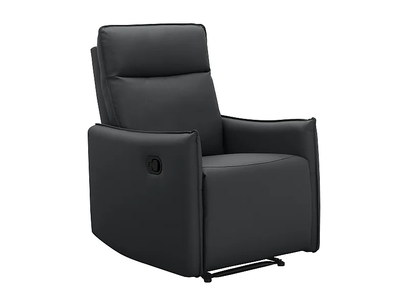 Lugo | Relaxfauteuil met handmatige functie in PU zwart