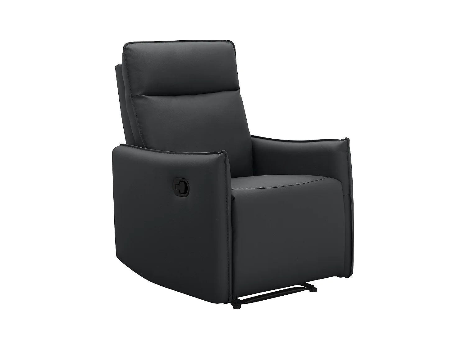 Lugo | Relaxfauteuil met handmatige functie in PU zwart