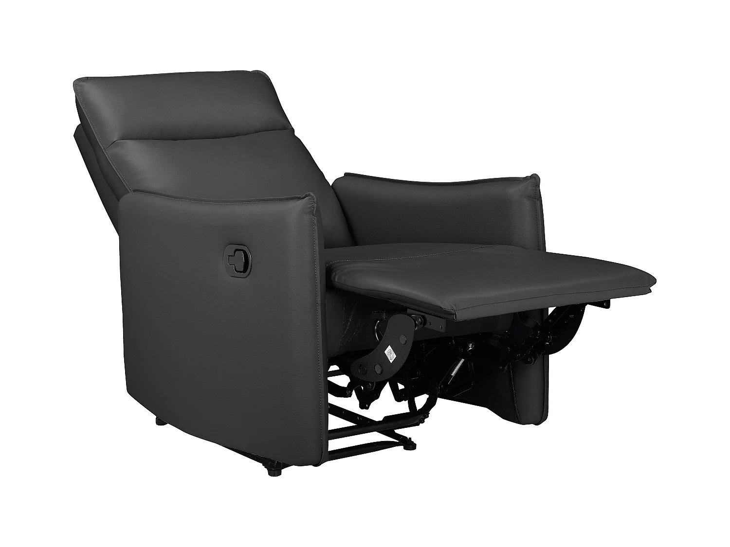Lugo | Relaxfauteuil met handmatige functie in PU zwart