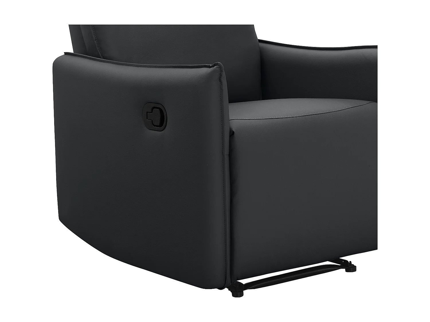 Lugo | Fauteuil inclinable avec fonction manuelle en PU noir