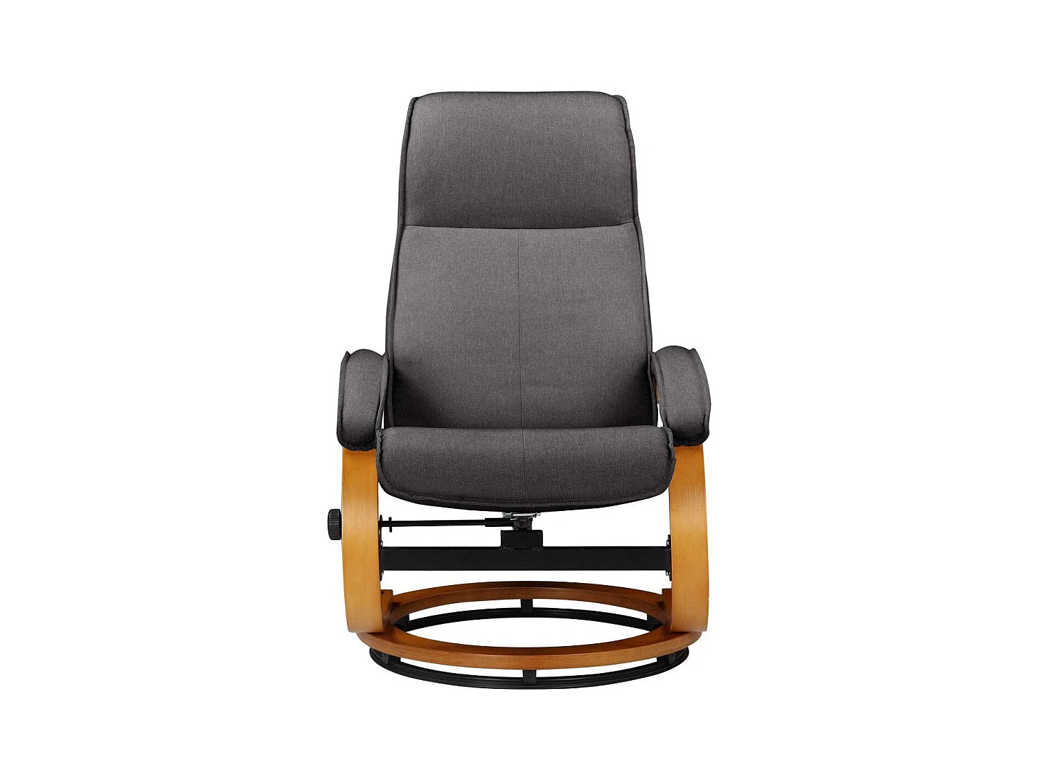 Paris | Relaxfauteuil met kruk in antraciet stof