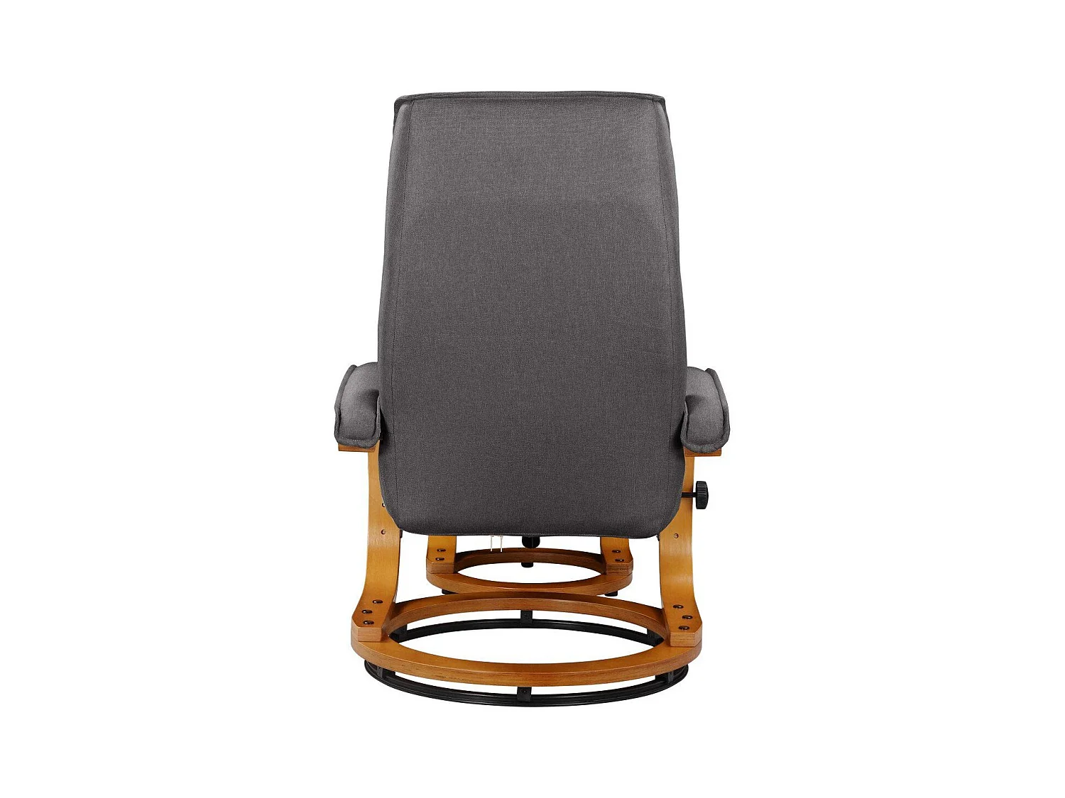 Paris | Relaxfauteuil met kruk in antraciet stof