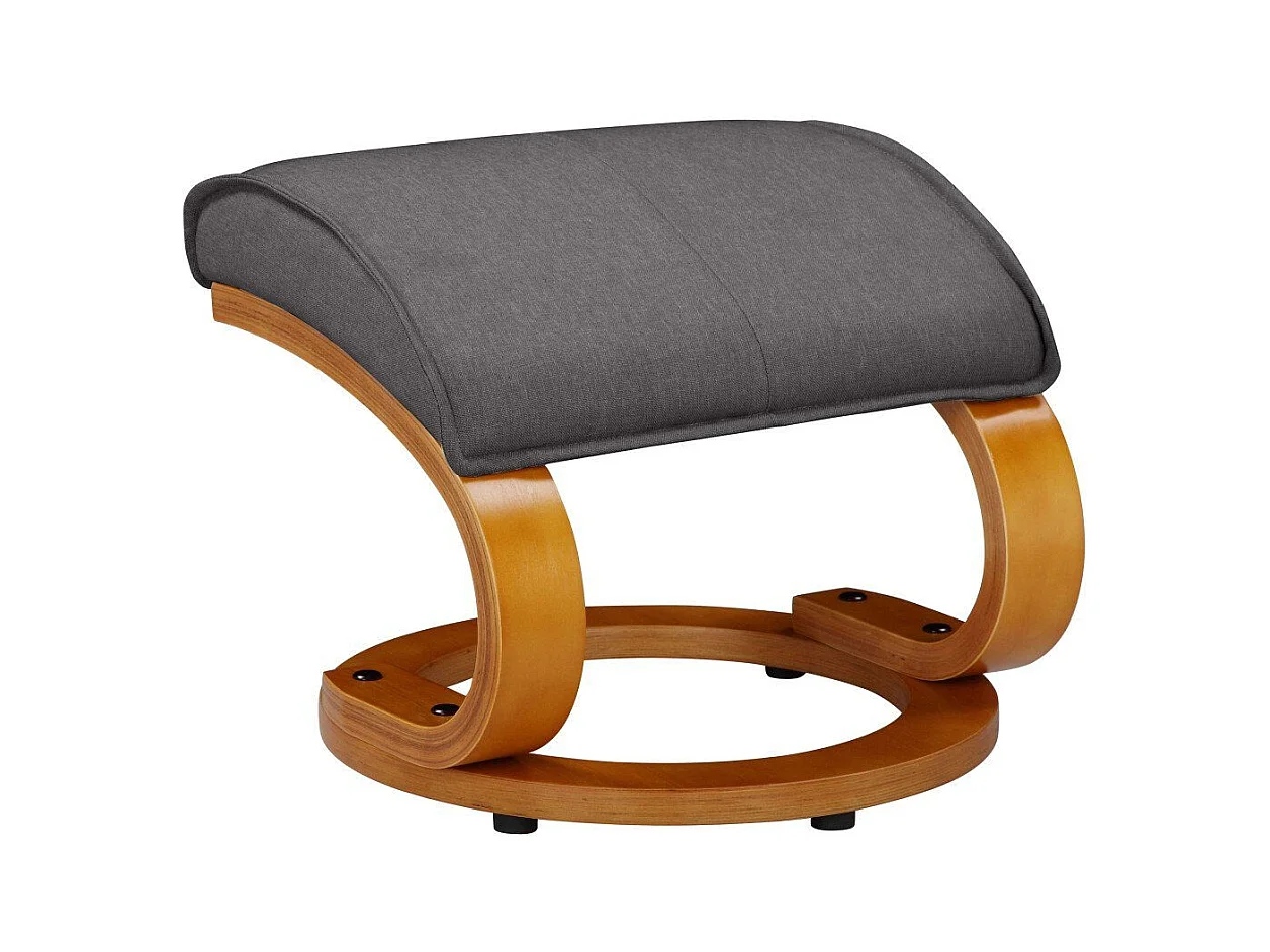 Paris | Relaxfauteuil met kruk in antraciet stof