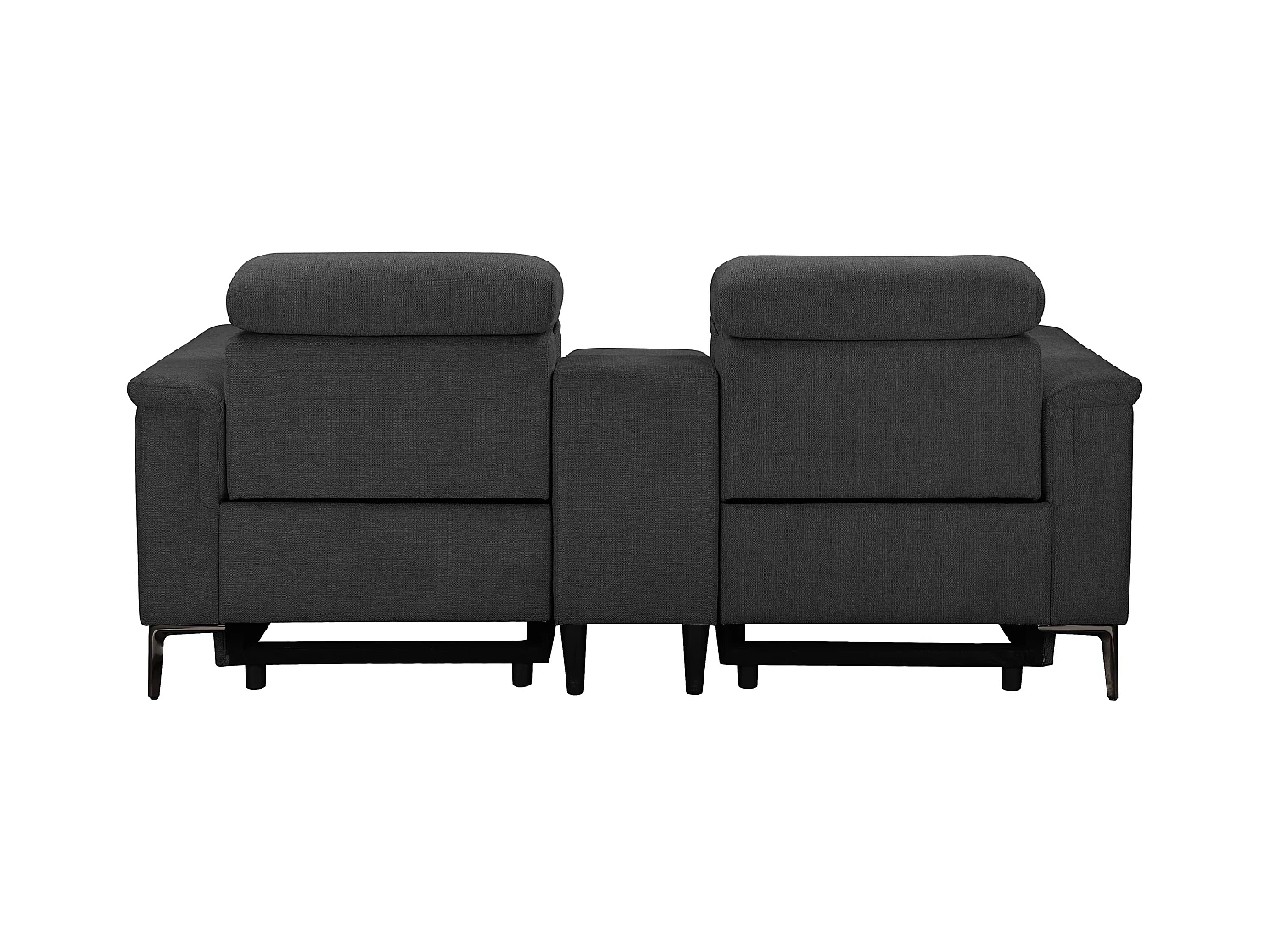 Lund | Dubbele relaxfauteuil met elektrische functie in stof antraciet