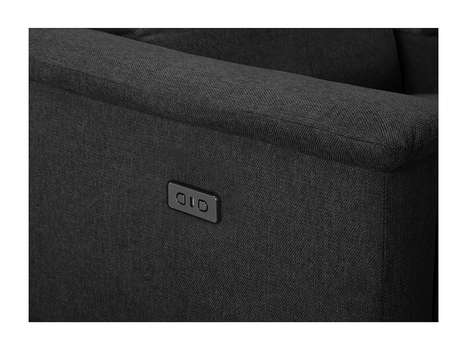 Lund | Fauteuil inclinable double avec fonction électrique en tissu anthracite